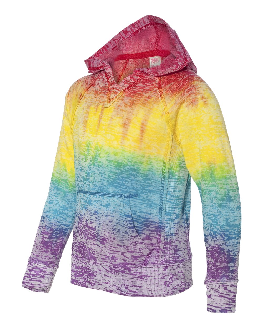 MV Sport Girls Courtney V Notch With Front Pouch Pocket Sweatshirt