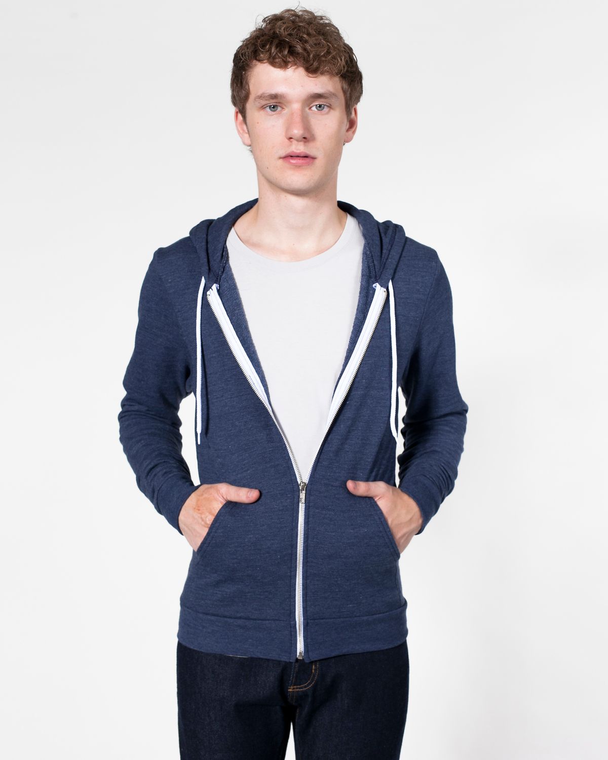 American apparel tri blend hoodie top