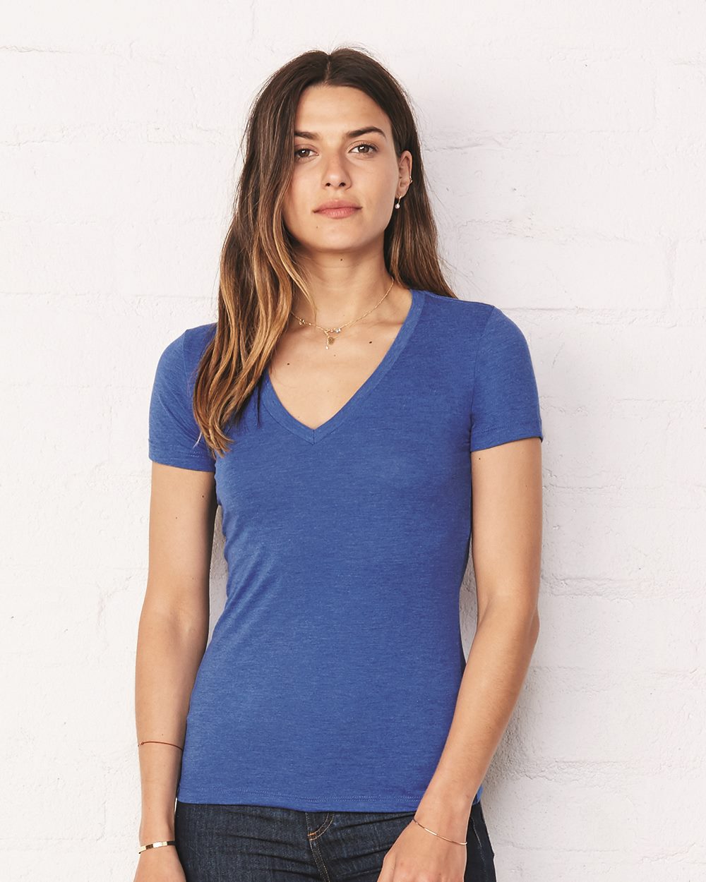 Bella + Canvas 8435 - Women's Triblend Deep V-neck Tee - Friendly ...